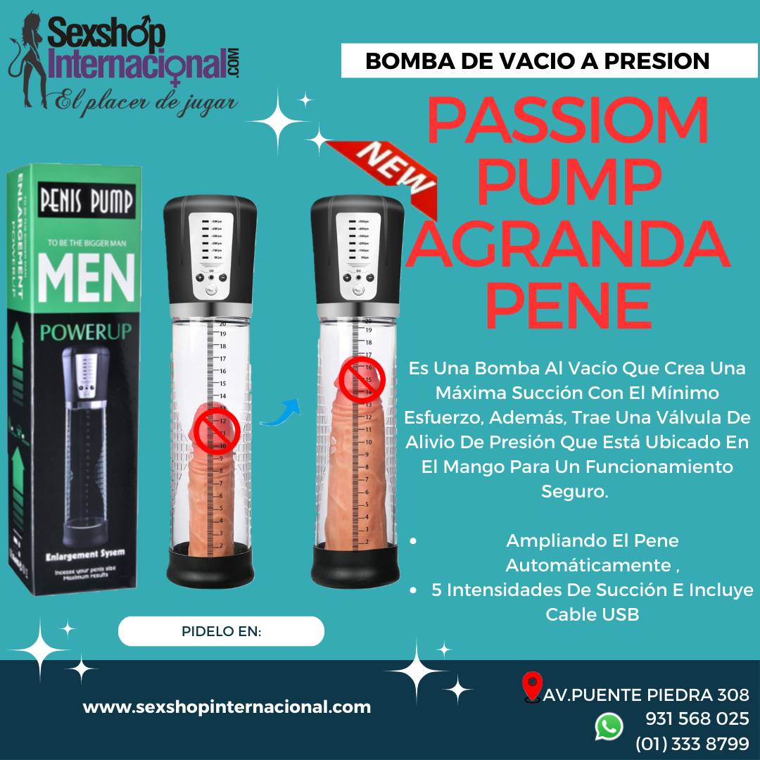 AMPLIA TU PENE CON PENIS PUMP MEN POWER SEXSHOP PTE PIEDRA